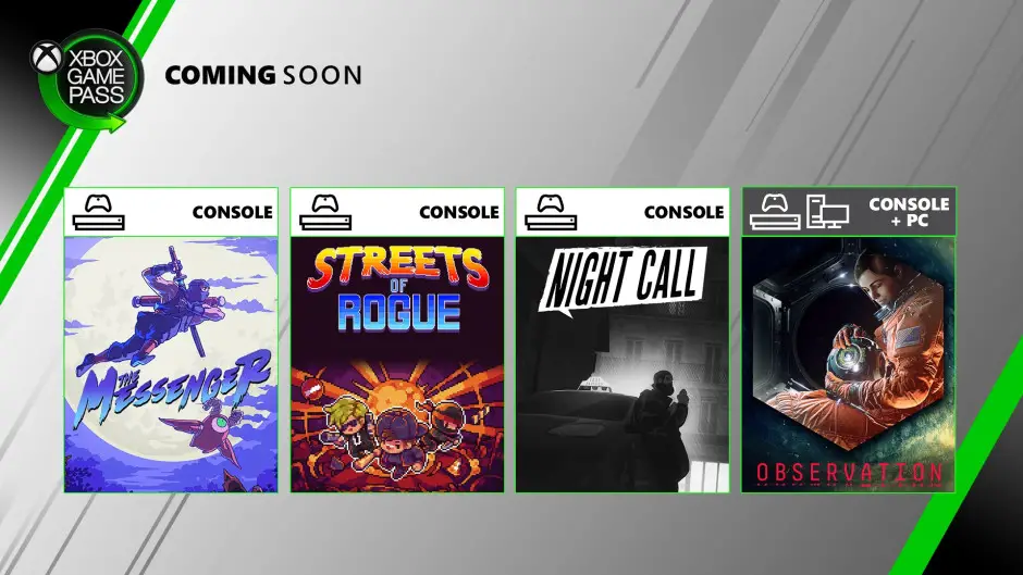 Xbox Game Pass - Bientôt - Juin 2020