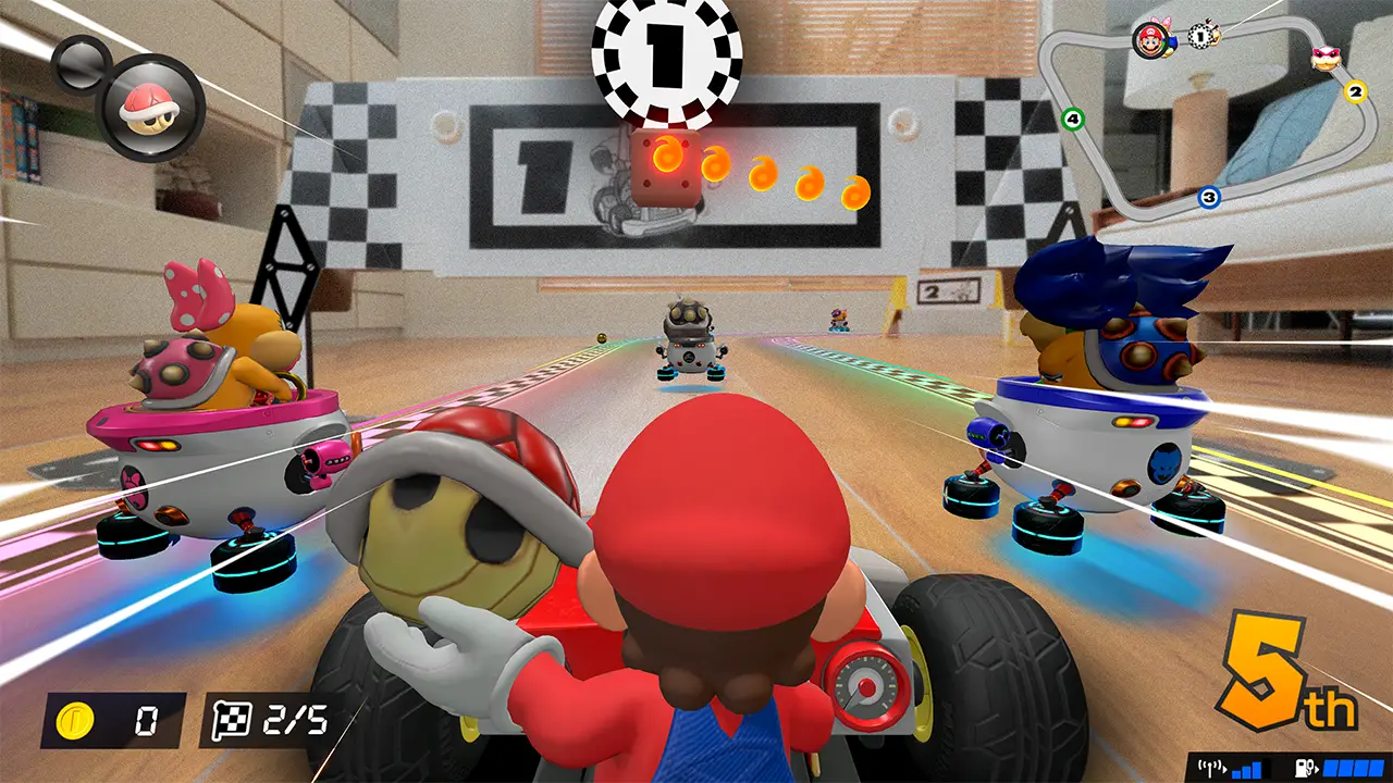 Revisión del circuito local de Mario Kart Live