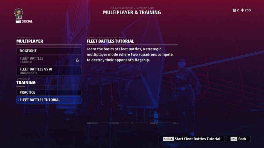 Le tutoriel Fleet Battles est présenté dans le menu principal.  Vous avez fait ça avant d'affronter l'IA, n'est-ce pas?