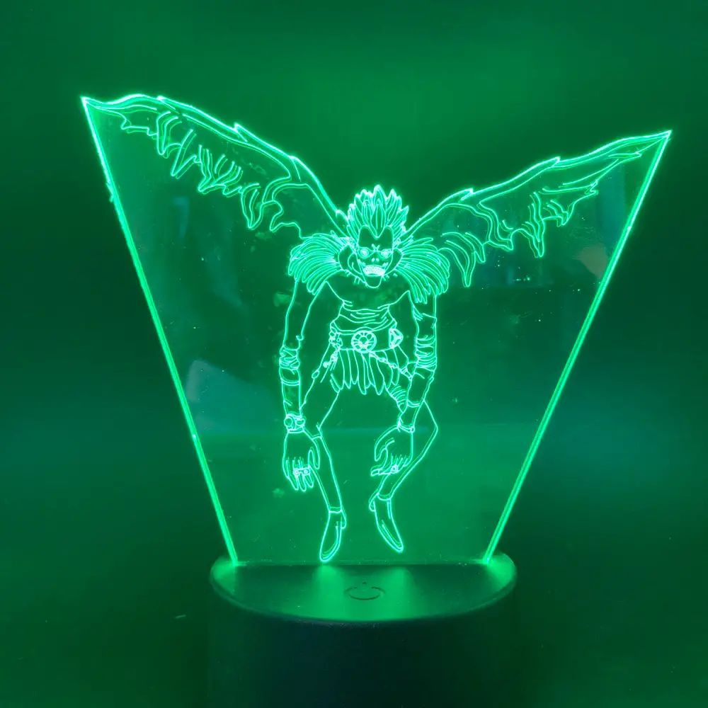 Lumière lampe 3D Ryuk Death Note vert
