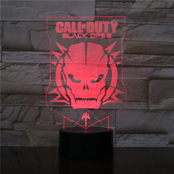 3D lampa Black ops red