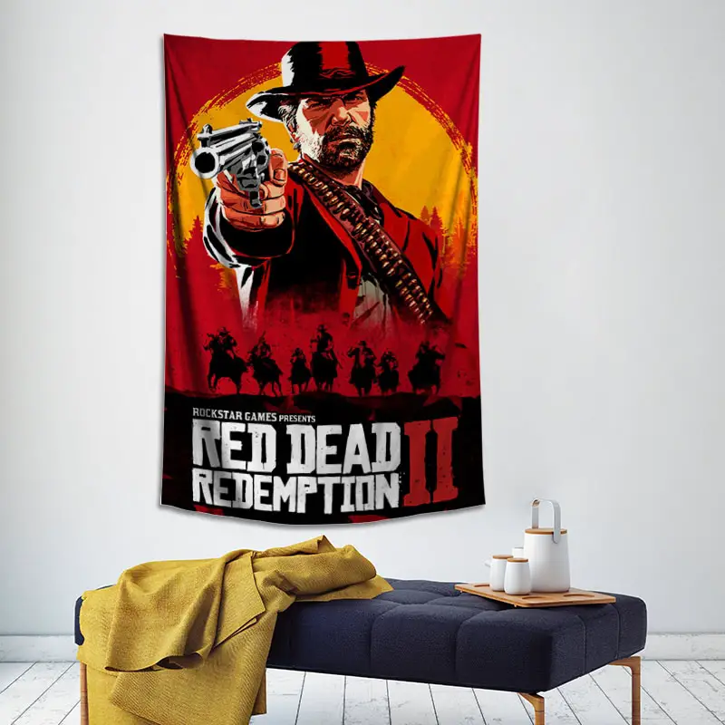 drapeau poster red dead redemption 2 classique vertical