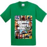 Maglietta verde per bambini GTA 5 Classic