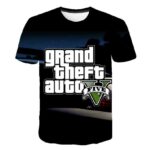Schwarzes T-Shirt mit GTA 5 für Kinder