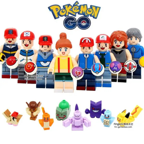 pokemon giocattolo in lego 8 pezzi