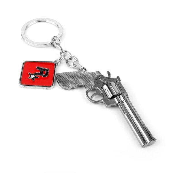 Klíčenka s logem Red Dead Redemprion s pistolí