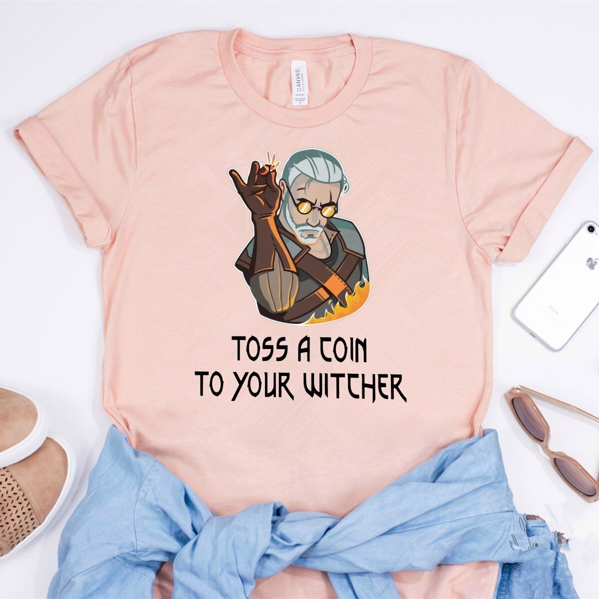 tshirt the witcher toss a coin