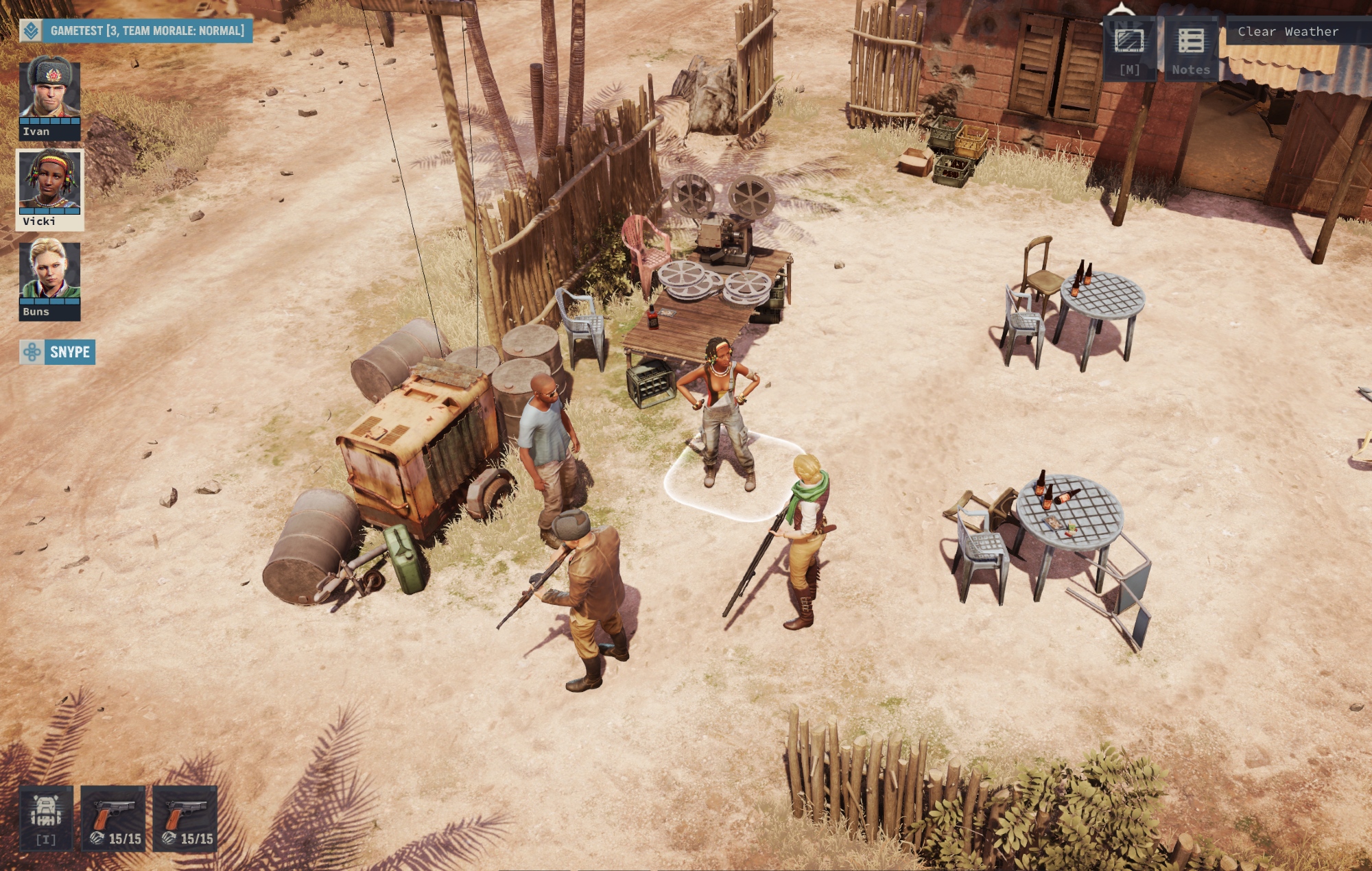 Schermata di gioco di Jagged Alliance 3