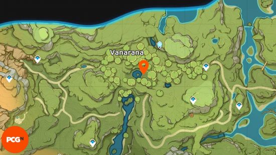 Emplacements de Genshin Impact Phantasmal Seeds : Vanarana