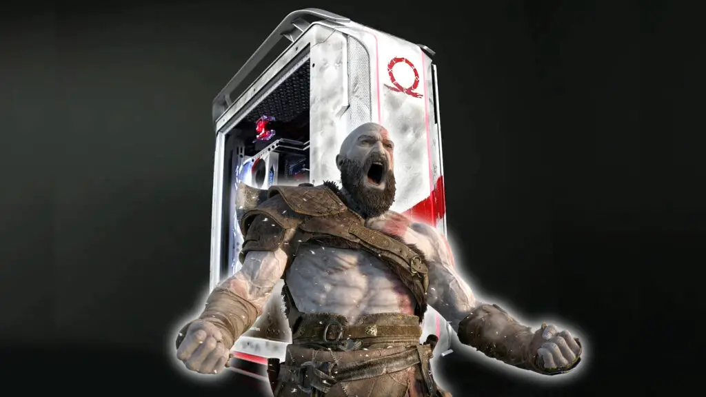 Dieser God of War-Gaming-PC hat offenbar einen Kampf mit Kratos verloren