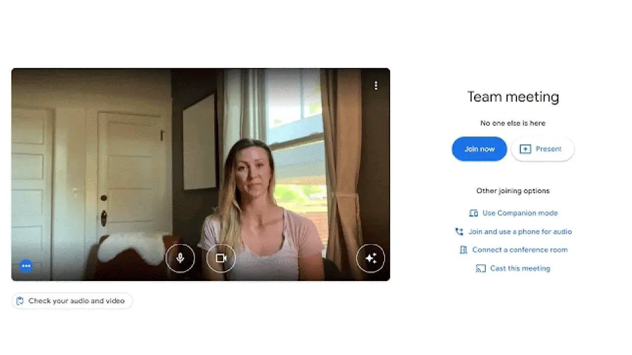 Google Meet's automatic framing centers you before a video call begins: Here's how it works
