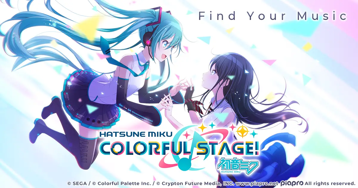 Hatsune Miku: illustration promotionnelle de scène colorée