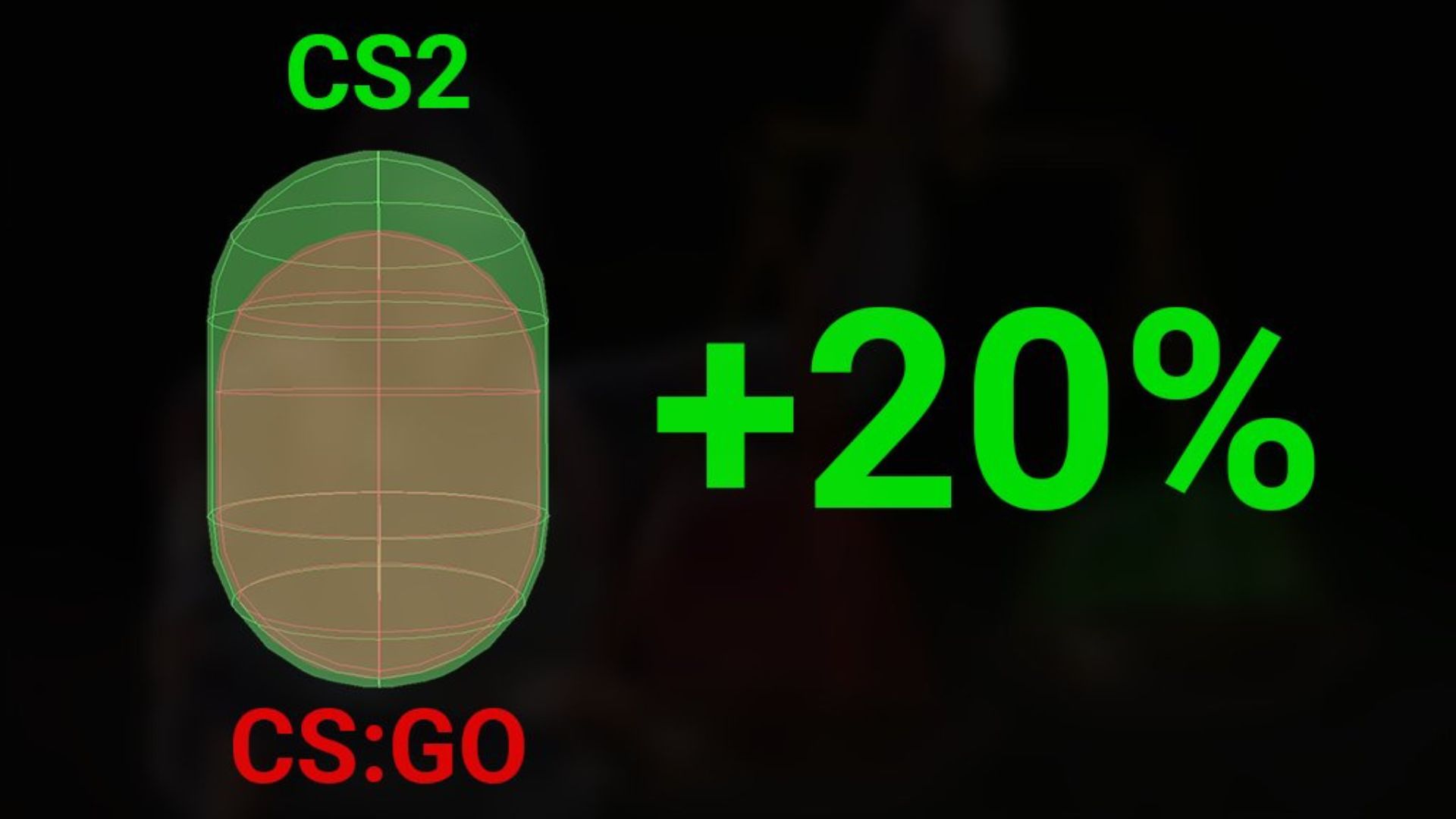 Counter-Strike 2 a l'air convivial - et c'est une excellente nouvelle : une image comparant la hitbox dans les jeux Valve FPS CSGO et CS2