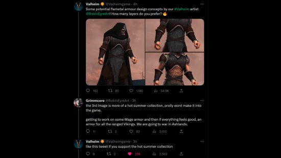 Valheim Ashlands Armor na Twitteru -