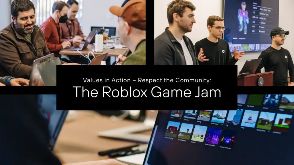 Werte in Aktion – Die Gemeinschaft respektieren: Der Roblox Game Jam