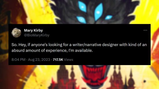 Dragon Age Dreadwolf - Tweet de Mary Kirby : "Donc.  Hé, si quelqu'un recherche un écrivain/concepteur narratif avec une expérience assez absurde, je suis disponible."