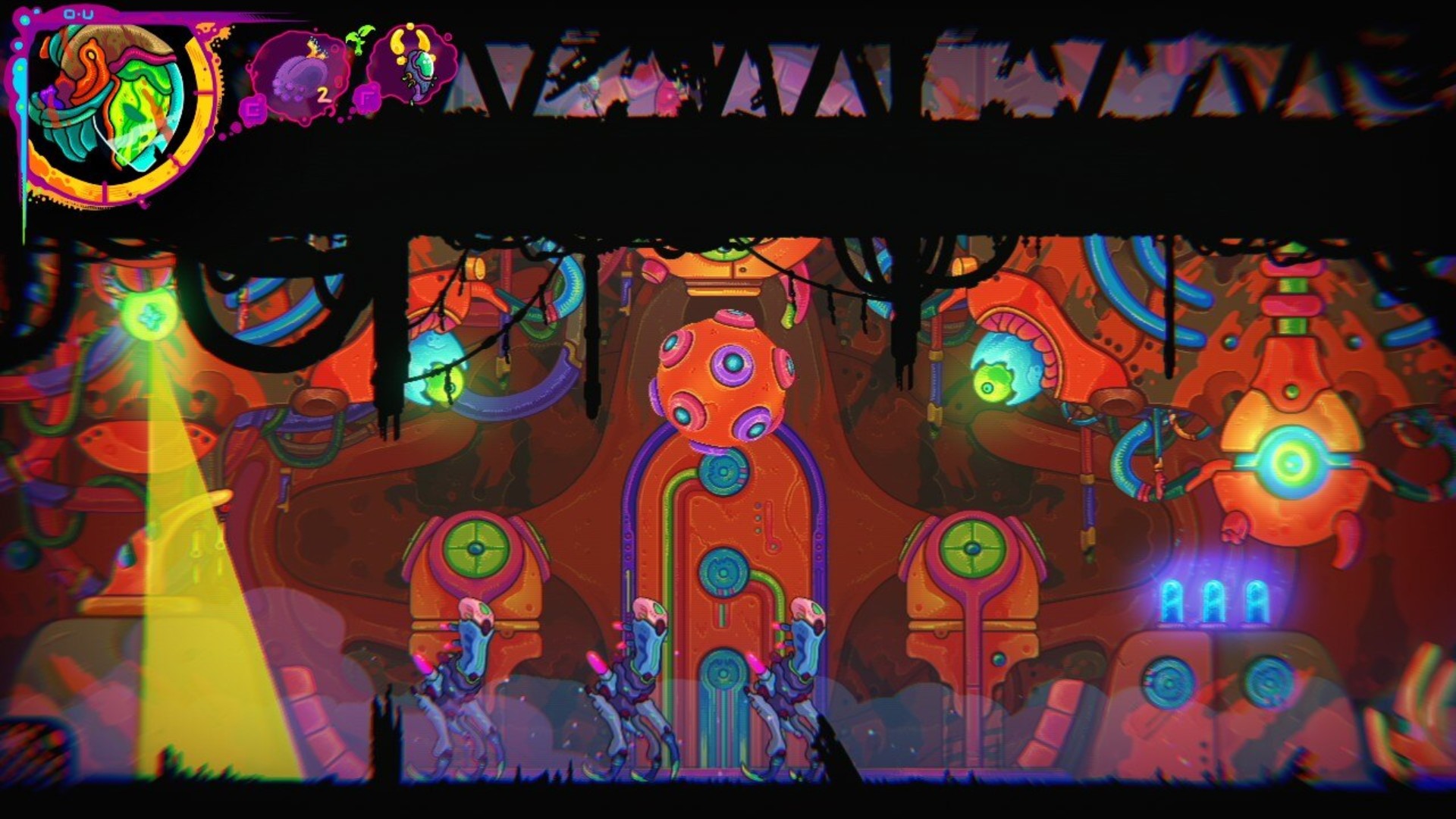 Una colorida escena de exploración en Ultros.