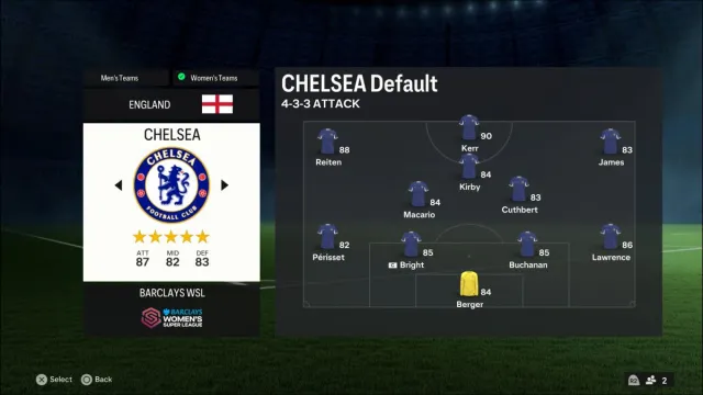 Equipo femenino EA FC 24 Chelsea