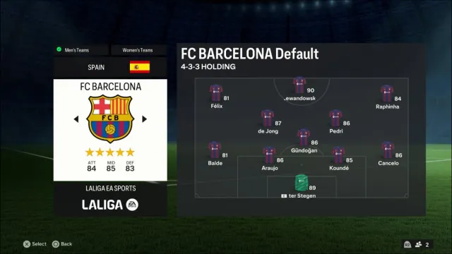 Équipe EA FC 24 Barcelone