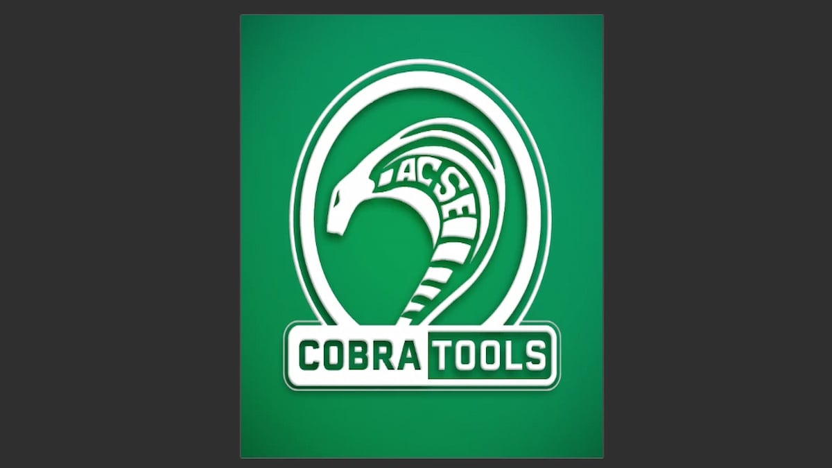 Eine Kobra auf grünem Hintergrund – das ASCE-Mod-Logo.