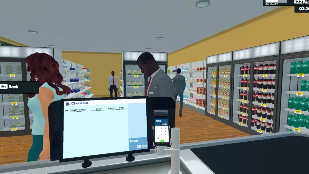 Attira più clienti in Supermarket Simulator mantenendo le cose organizzate