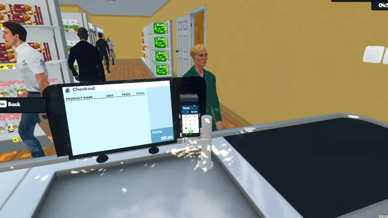 získat více zákazníků v Supermarket Simulator