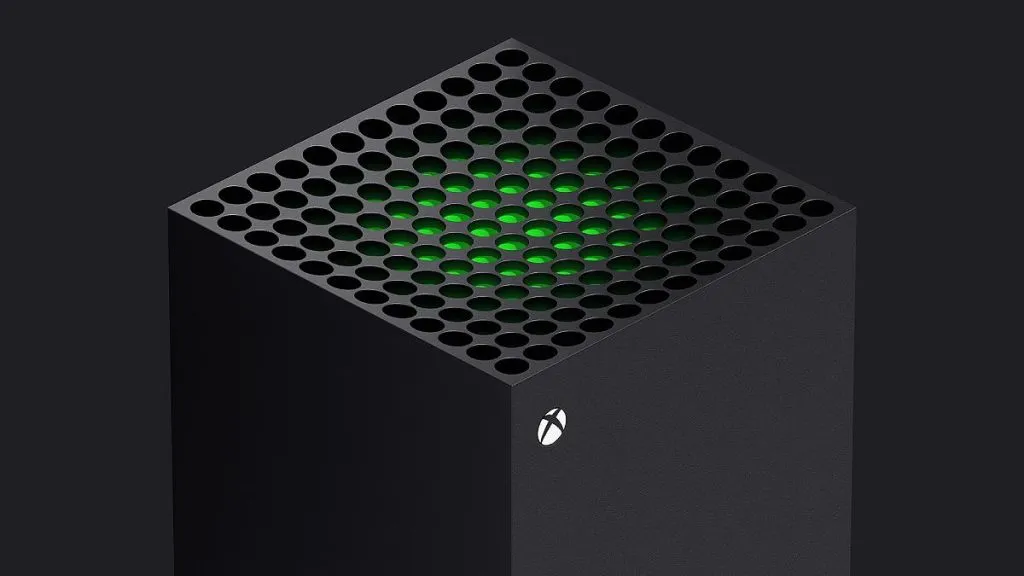 Image du haut de la Xbox Series X vert brillant