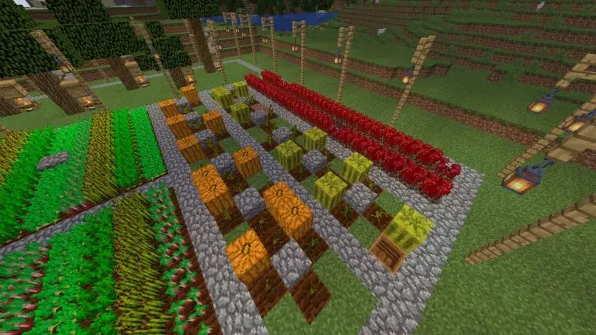 Jardín de calabazas en Minecraft