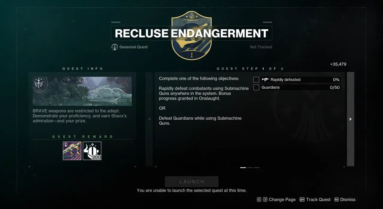 Recluse Endangerment odemkne možnost škálovat vaše kapky pro více kopií The Recluse a zároveň vám poskytne upravenou verzi zbraně.