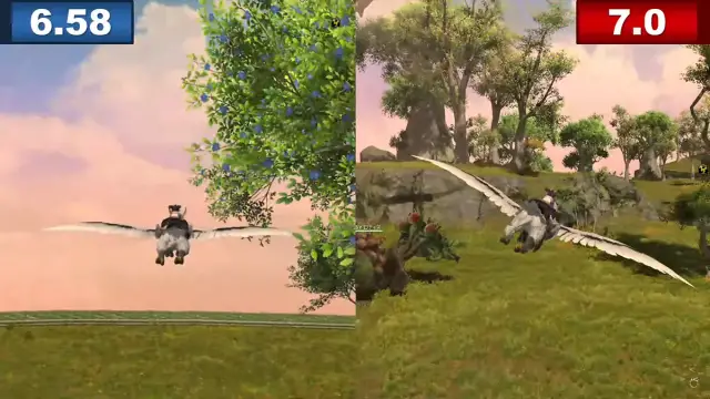 Confronto grafico tra 6.8 e 7.0 in Final Fantasy XIV