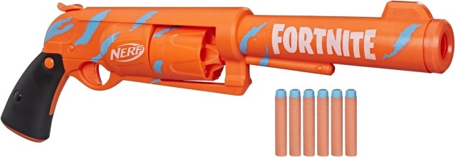 NERF Fortnite 6-SH Dart Blaster - Avvolgimento mimetico a impulsi
