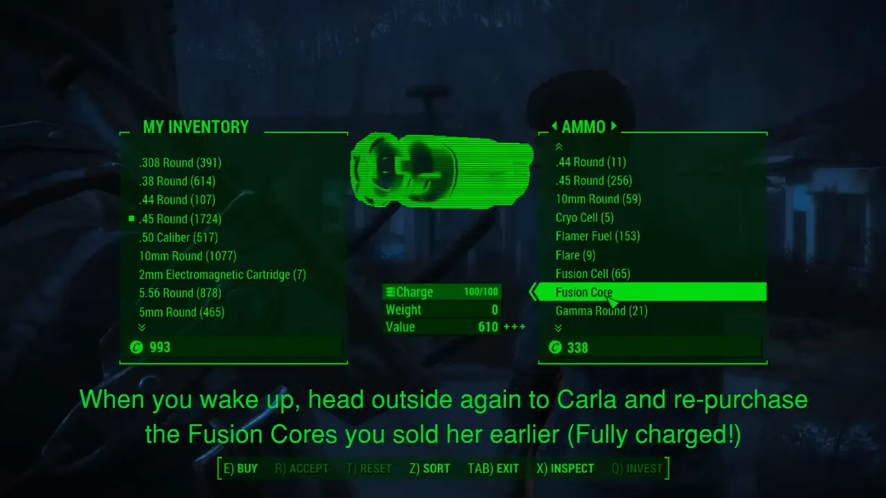 So laden Sie Fusionskerne in Fallout 4 auf