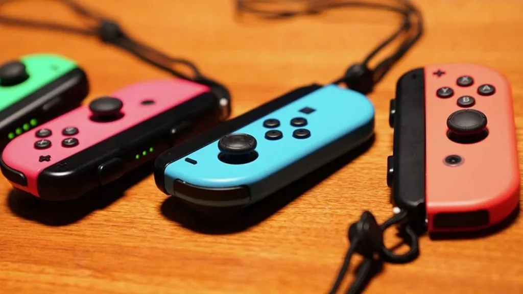 Nintendo Switch Joy-Cons auf einem Tisch