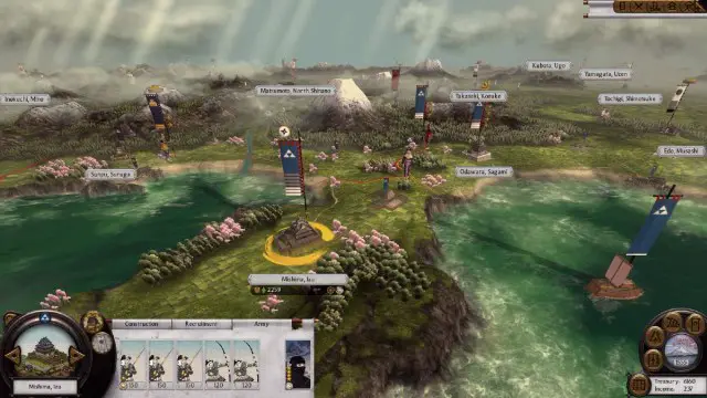 Un campo di battaglia in Total War: Shogun 2.