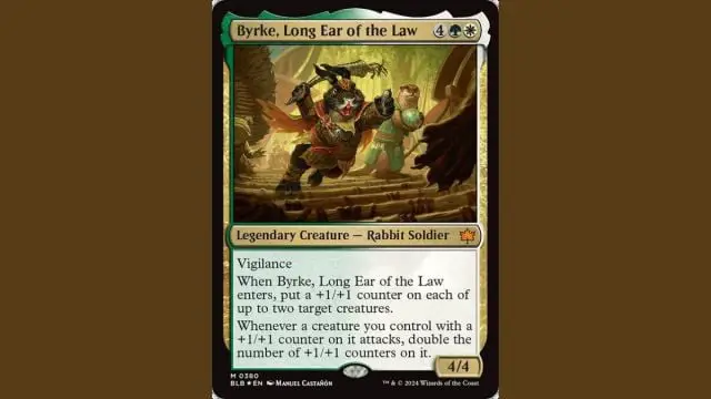 Byrke Long Ear of Law Magic The Gathering Bloomburrow Card