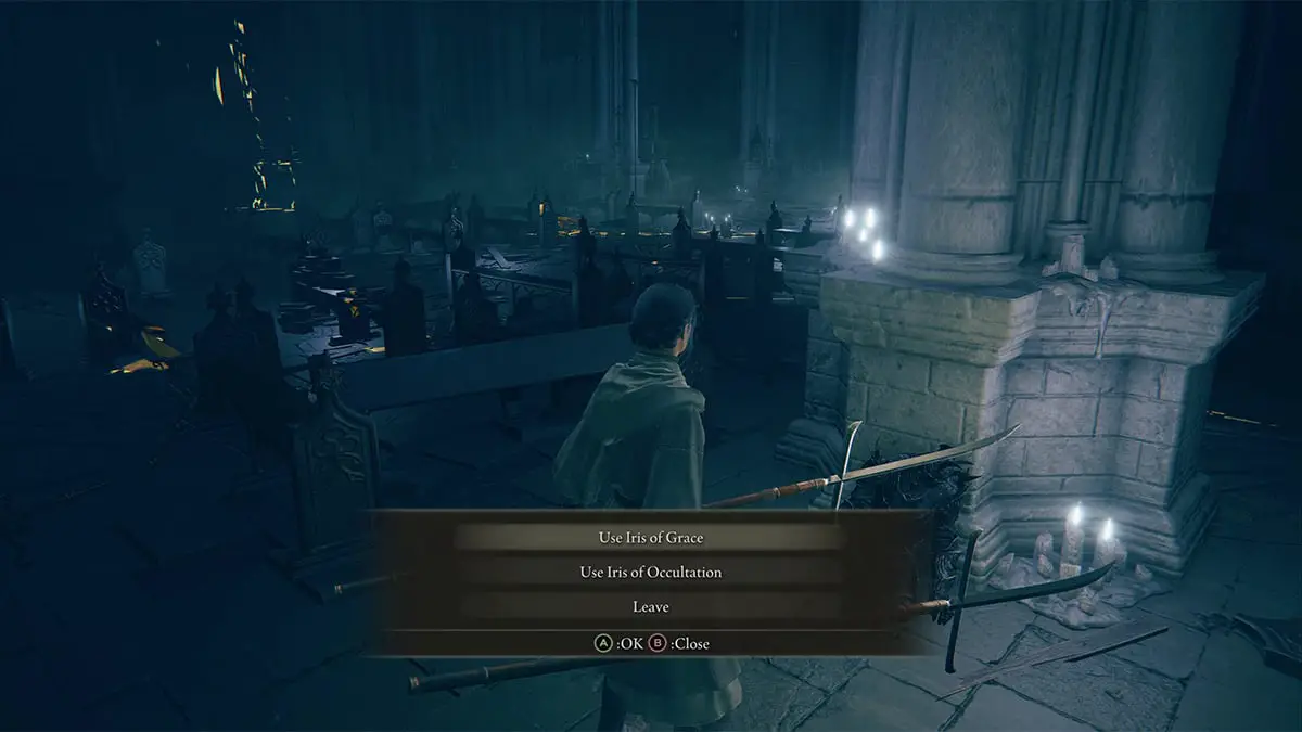 Utiliser l'iris d'occultation sur Jolan dans Elden Ring Shadow of the Erdtree