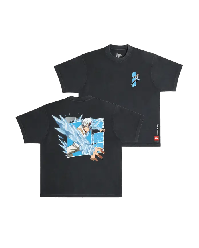 mon héros universitaire todoroki shoto t-shirt noir