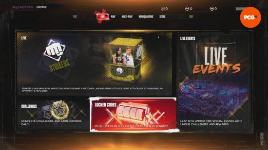 Der Speicherort der WWE 2K24-Schließfachcodes zum Freischalten neuer Charaktere für den MyFaction-Modus.