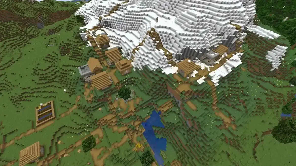 Deux forgerons et un village dans Minecraft
