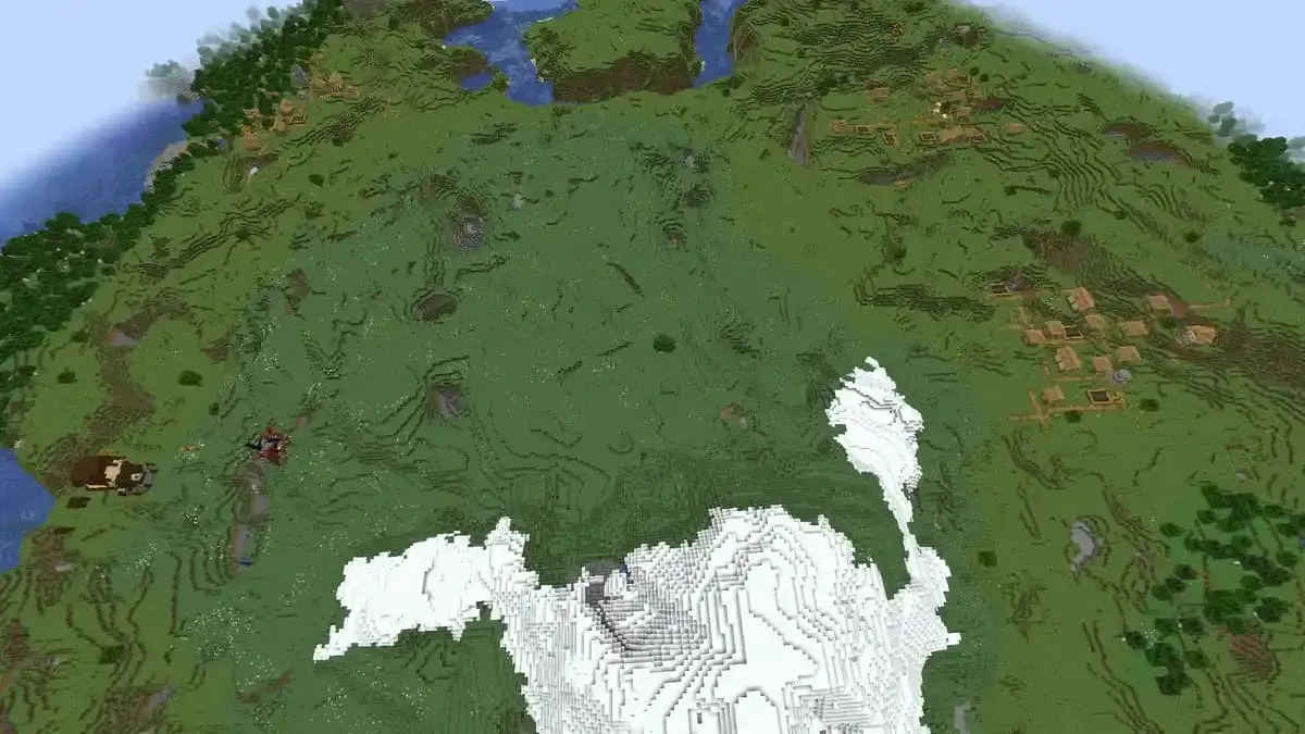 Avant-poste des pillards et triple village dans Minecraft