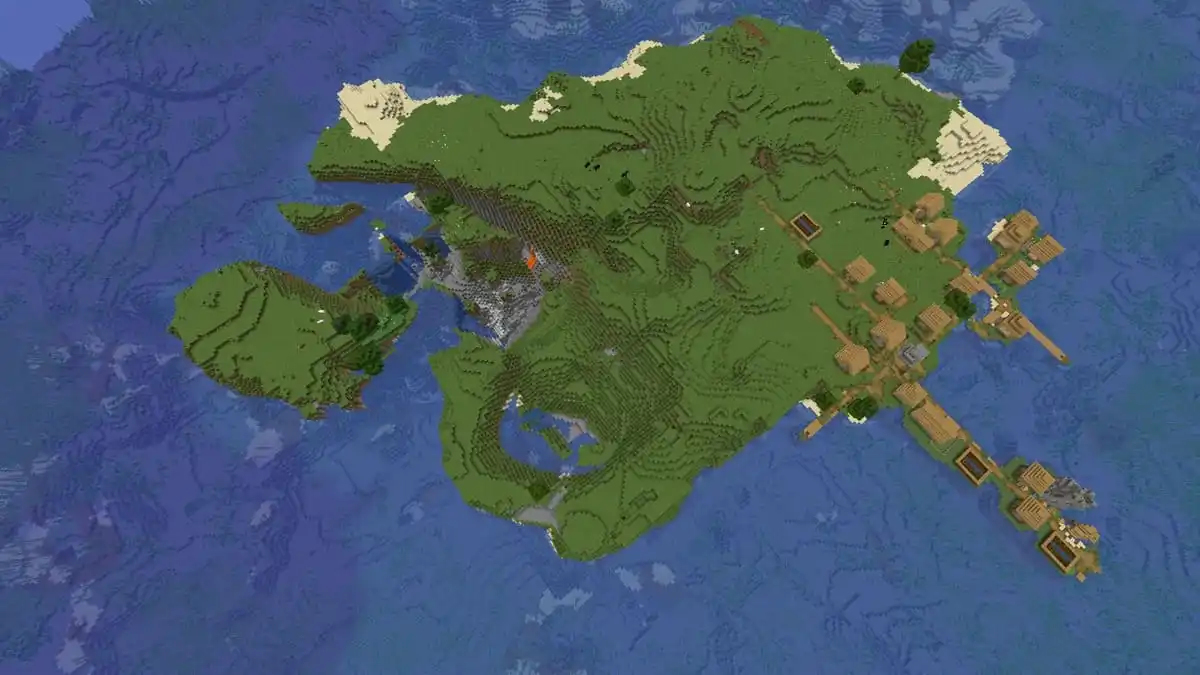 Village insulaire de survie dans Minecraft
