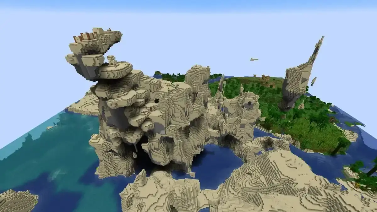 Village du désert de la plate-forme dans Minecraft