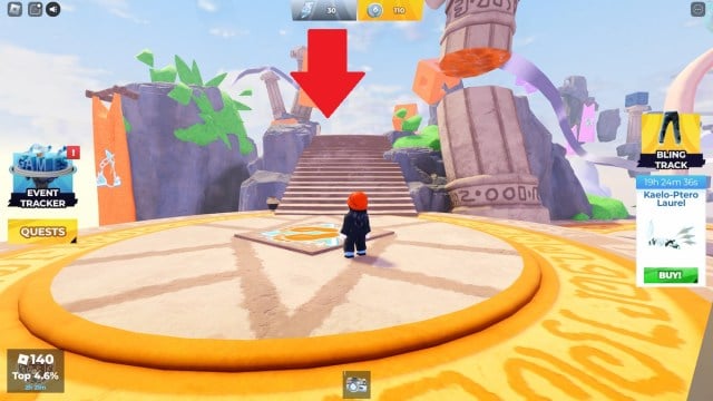 Začátek úkolu Whack-a-Mole na Robloxu