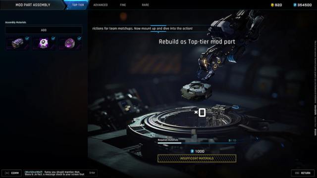Création de mods dans Mecha BREAK