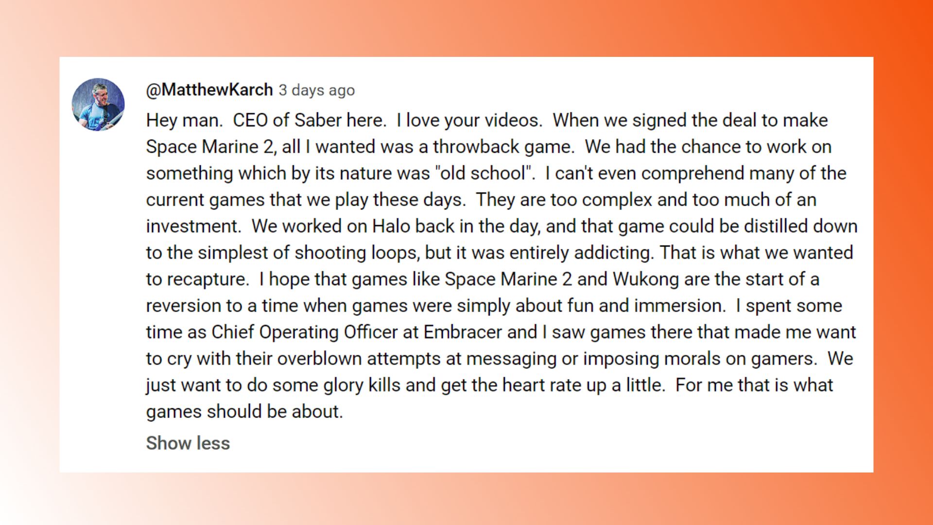 Warhammer 4ok Space Marine 2: commento su Space Marine 2 di Karch