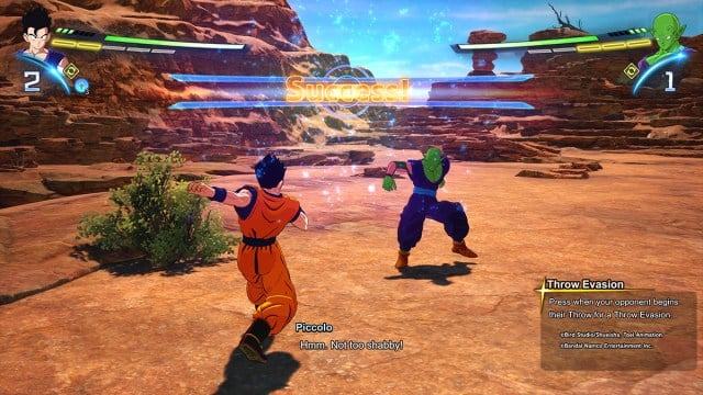 Gohan casse un lancer dans Dragon Ball Sparking Zero. 