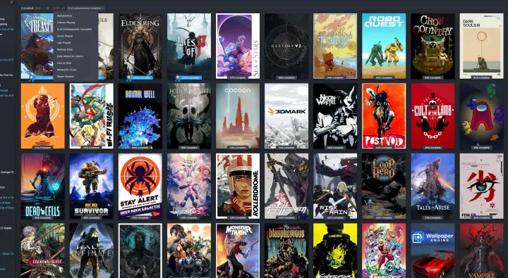 Eine dynamische Sammlung in Steam.