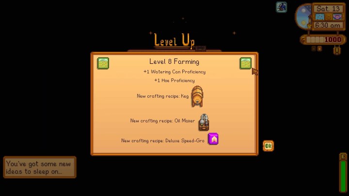 Öffne das Fass im Stardew Valley.