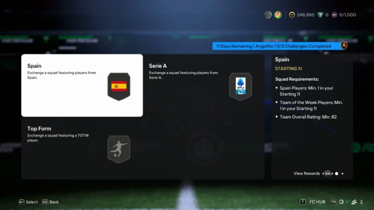 Une image des tâches SBC de Dreamchasers Angelino