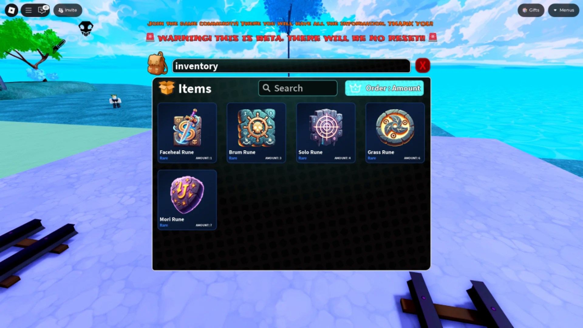 Descripción general del menú de mazmorra que te permite seleccionar qué runas quieres aplicarle en una experiencia de Roblox Crossover Roblox
